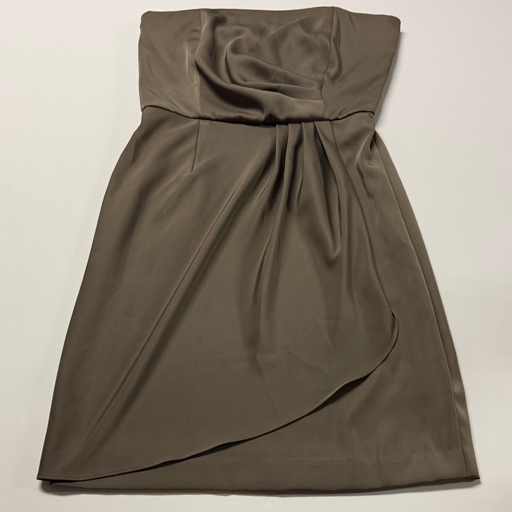 Banana Republic Strapless olive colored Dress